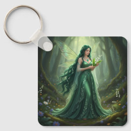 Vacker May Emerald Fairy Nyckelring