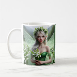 Vacker May Fairy i Lilies of the Valley Kaffemugg