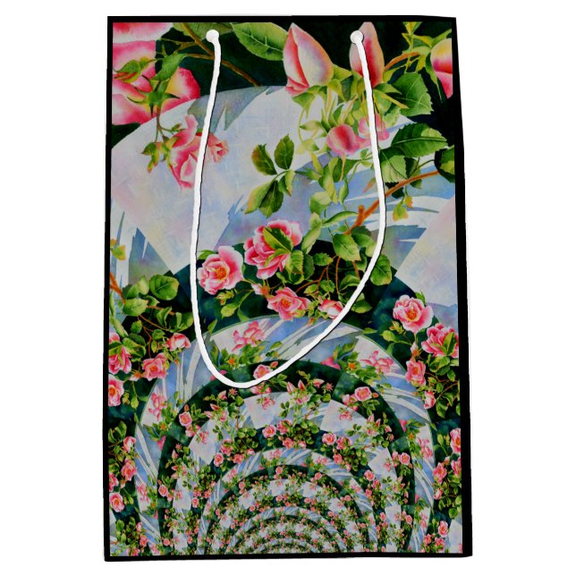 Vacker med rosa röd ros blommigt (Framsidan)