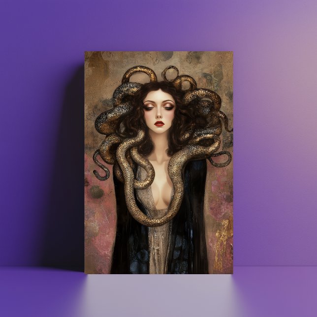 Vacker Medusa - Grekisk Art Nouveau-porträtt Vykort (Skapare uppladdad)