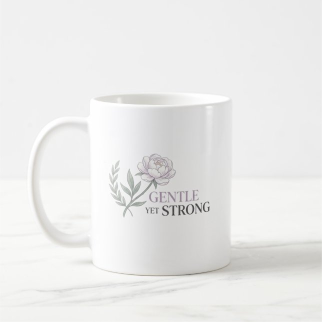 Vacker men stark sjuksköterska - botaniskcitat kaffemugg (Vänster)