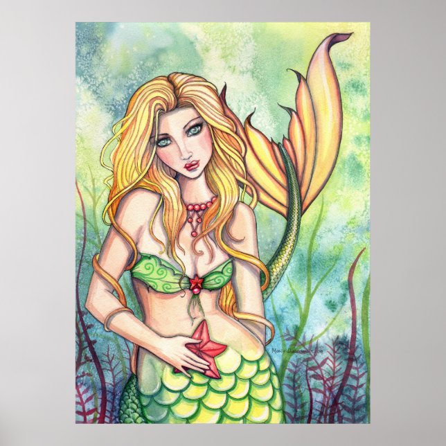 Vacker Mermaid Poster Print av Molly Harrison (Framsidan)