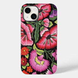 Vacker mexikansk broderi färgglada blommor