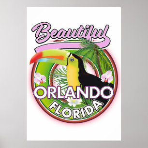 Vacker Miami Orlando reslogotyp Poster