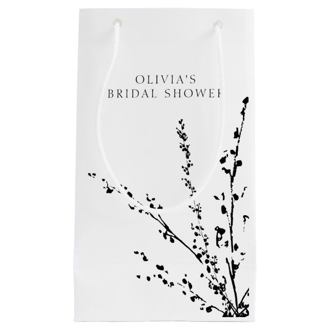 Vacker minimalistisk bröllopsfest i vitt och svart (Framsidan)