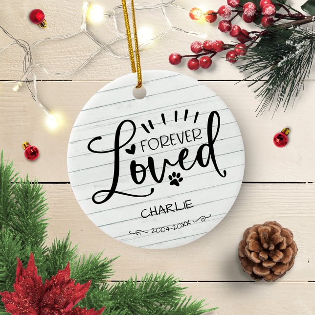 Vacker minnessgåva för husdjur - katt eller hund p julgransprydnad keramik (Skapare uppladdad)