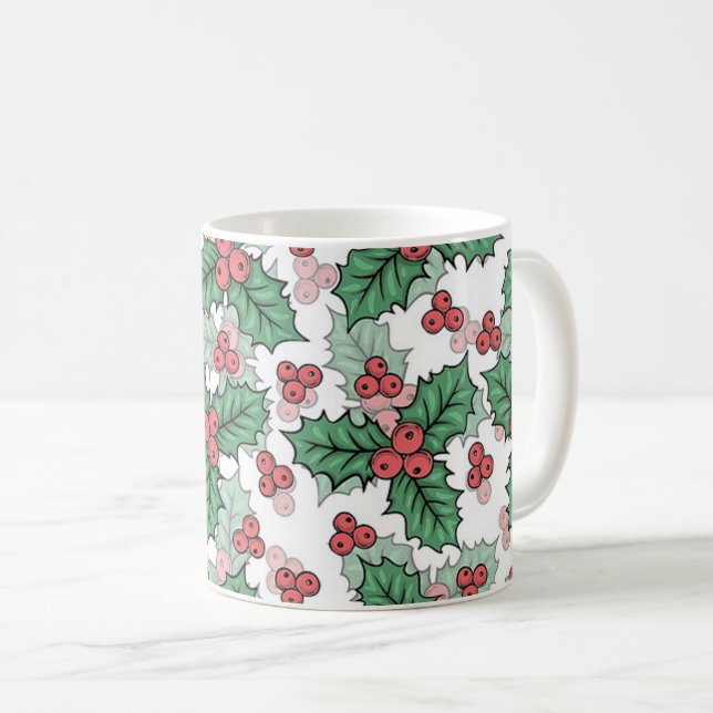 Vacker Mistletoe Kaffemugg (Framsida höger)