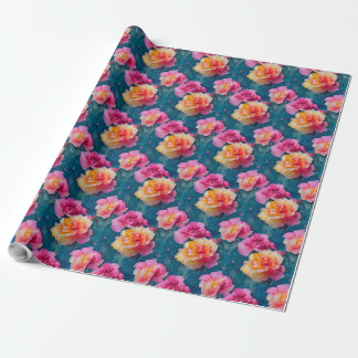Vacker mjuk Rosa Flower Mönster Presentpapper