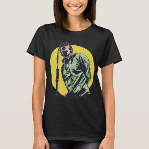 Vacker modell Liam Rock Gallagher sångare presente T Shirt