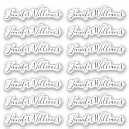 Vacker + modern kalligrafisk typsnittsnamn klistermärken