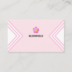Vacker modern rosa & vit visitkort