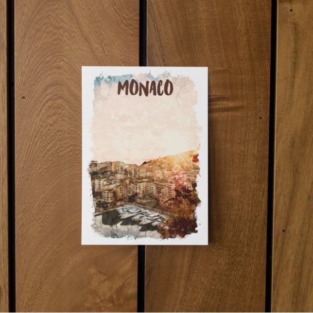 Vacker Monacovykonst med solnedgång Vykort (Skapare uppladdad)