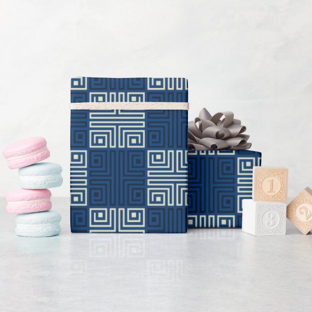 Vacker monogrampresent gnistrande pappas födelseda presentpapper (Baby Shower)