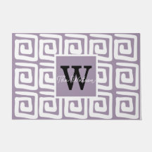 Vacker mönster monogrammerad greek nyckel lila