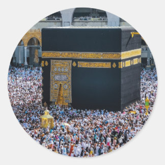 Vacker moque Mecca Islamic kaaba Gift Runt Klistermärke
