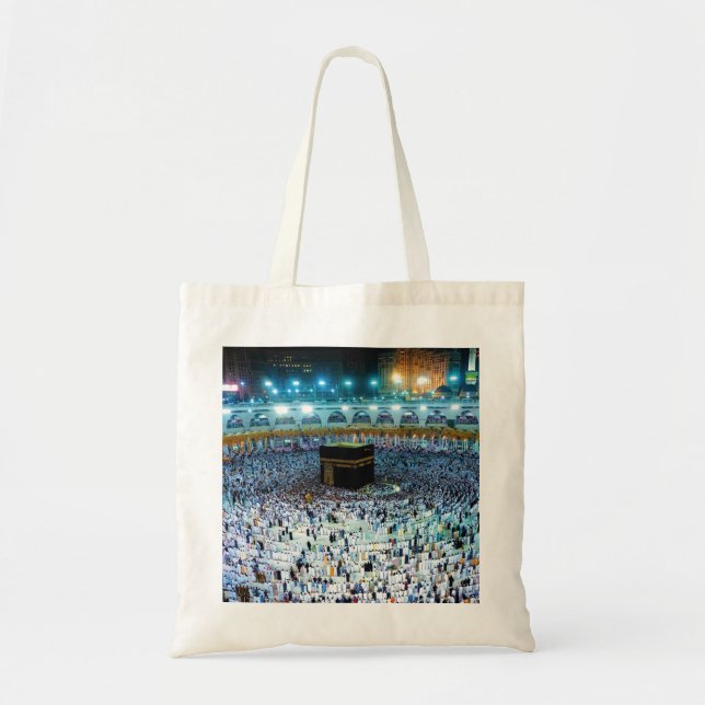 Vacker moque Mecca Islamic kaaba Gift Tygkasse (Framsidan)