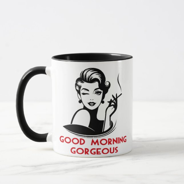 Vacker morgonmugg mugg (Vänster)