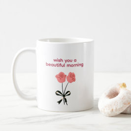 Vacker morgonrosmugg kaffemugg
