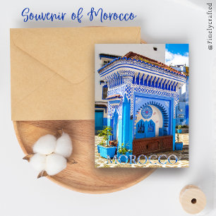 Vacker Moroccan Chefchaouen Blue Medina Vykort