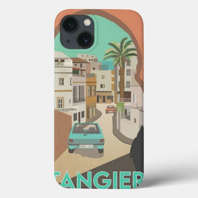 vacker morokisk stadsfärg iphone case (Baksida)