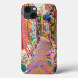 vacker morokisk stadsfärg iphone case