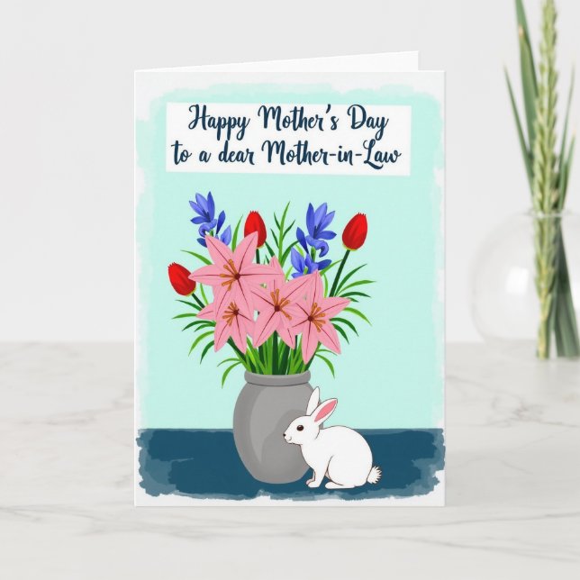 Vacker Mors Dag Blomsterkort Kort (Framsida)
