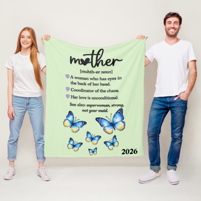 Vacker mors dag mamma fleecefilt (På plats)
