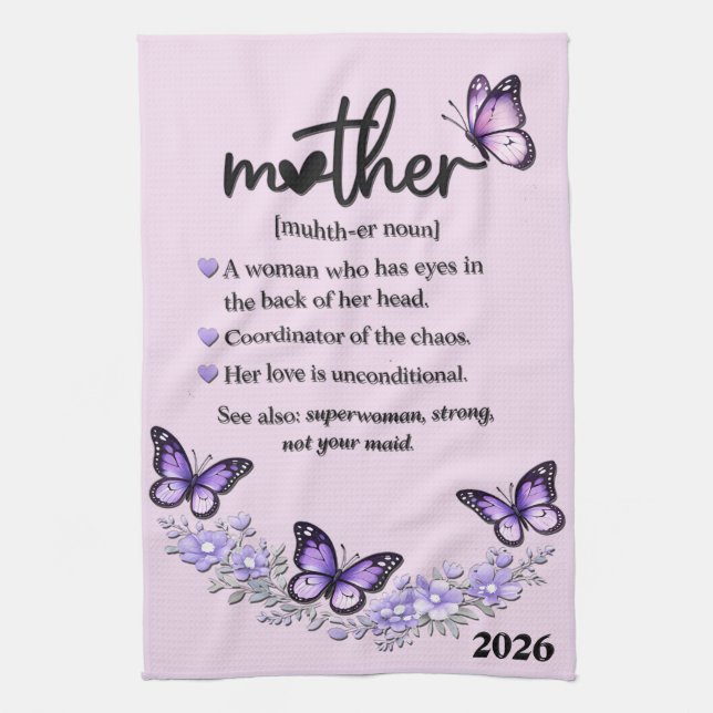 Vacker mors dag mamma kökshandduk (Vertikal)