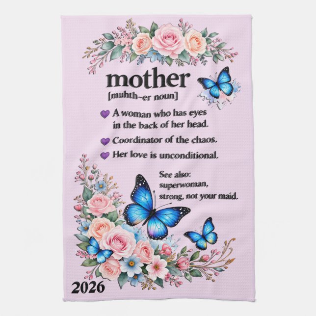 Vacker mors dag Mamma Kökshandduk (Vertikal)