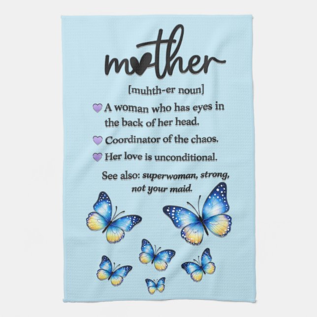 Vacker mors dag Mor Definition Kökshandduk (Vertikal)