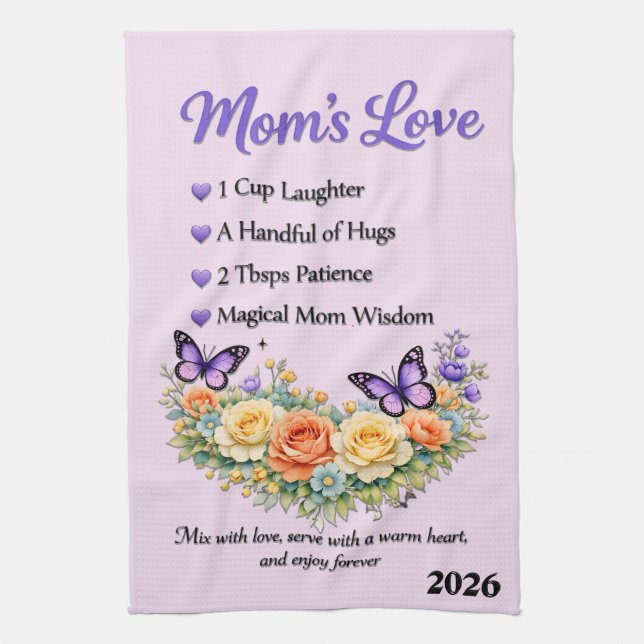 Vacker mors dag Mors kärlek Kökshandduk (Vertikal)