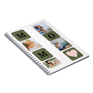 Vacker mors dagsspresent Spiral Fotoanteckningsbok Anteckningsbok
