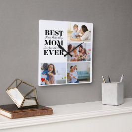 Vacker Mor's Day Gift Wall Clock Fyrkantig Klocka