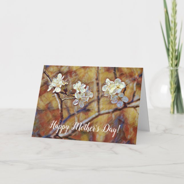 Vacker morsdagskort med blomning kort (Framsida)