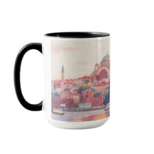 Vacker moské & Bosphorus stadsbild Kaffe kopp