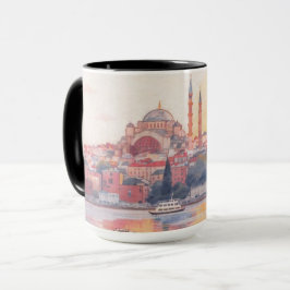 Vacker moské & Bosphorus stadsbild Kaffe kopp