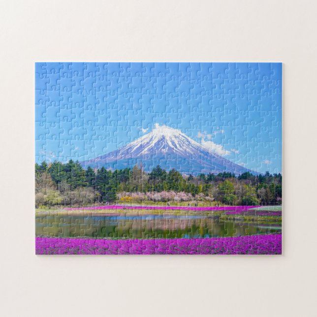 Vacker Mount Fuji | Shizuoka prefecture Japan Pussel (Horisontell)