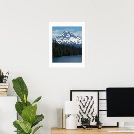 Vacker Mount Hood och sjö Fotografisk Poster