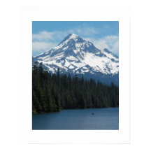 Vacker Mount Hood och sjö Fotografisk