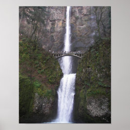 Vacker Multnomah Falls Fotografisk Poster