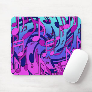 Vacker musik, färgstark Swirly Musik noter Musmatta