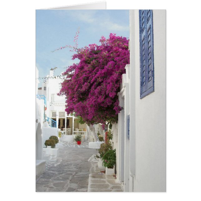 Vacker Mykonos Hälsningskort (Framsidan)