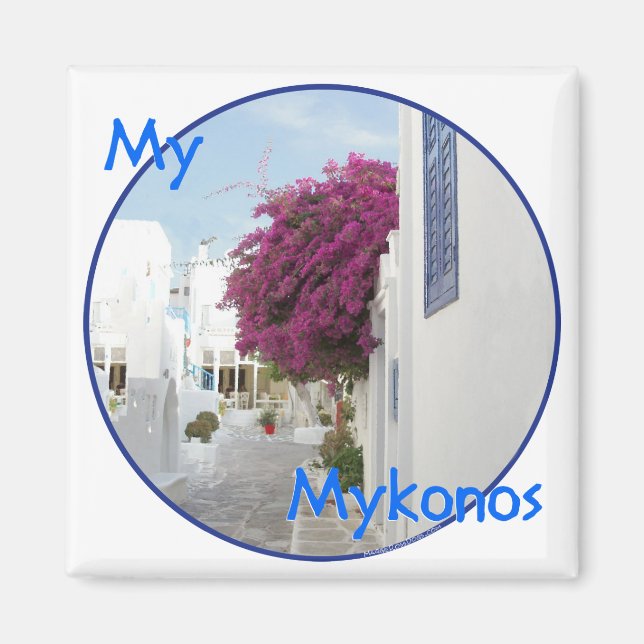 Vacker Mykonos Magnet (Framsidan)