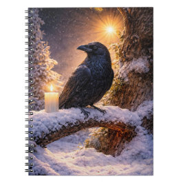 Vacker Mystisk Korp och Snö Journal Anteckningsbok
