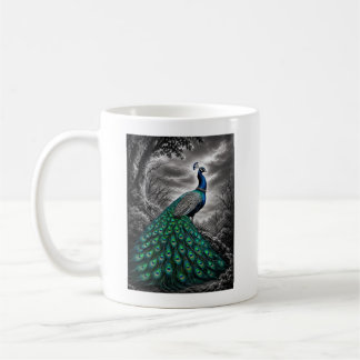 Vacker Mystisk Påfågel Kaffemugg