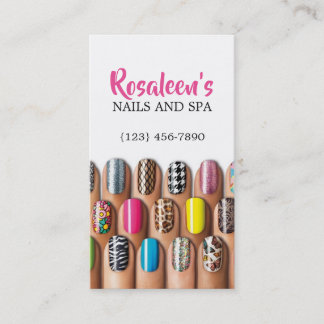 Vacker nagelsalong & spa visitkort