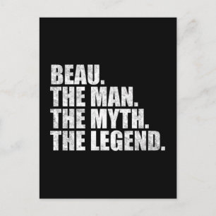 Vacker namn, Beau Människan Myten Legenden Vykort