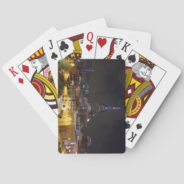 Vacker Nashville Tennessee på Natten Casinokort (Baksidan)