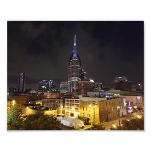 Vacker Nashville Tennessee på Natten Fototryck