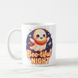 Vacker natt Söt Halloween-spökmugg Kaffemugg